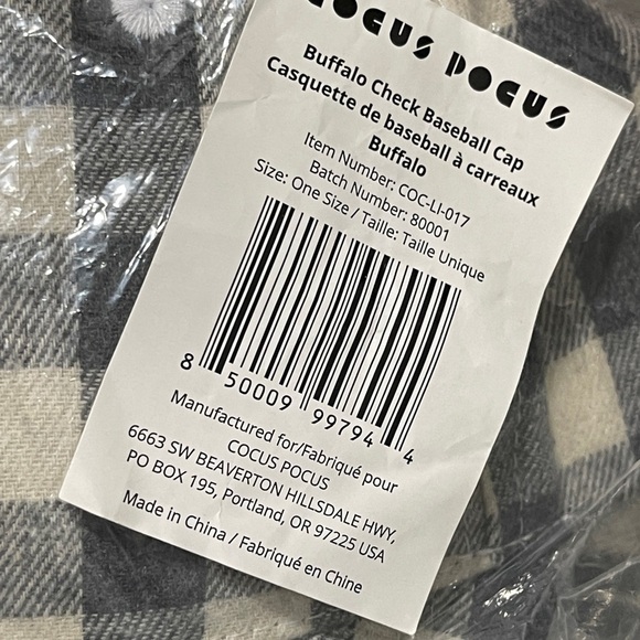Cocus Pocus Buffalo Checkered Baseball Cap - Picture 8 of 10